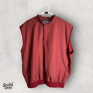 Zero Men's Vest Size Large Red Sleeveless Casual Comfortable Fashion Top M02